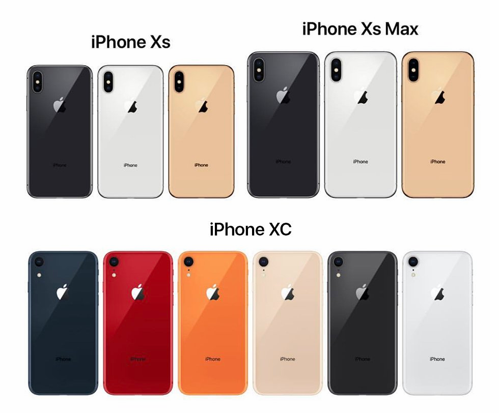 新型iPhone Xs/Xcの販売予想価格,カラーリングラインナップ